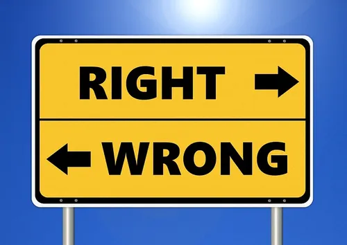 Right and wrong